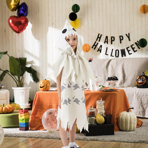 Disfraz De Fantasma De Halloween, Vestido Con Diadema, Sg