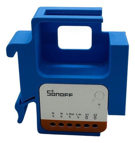 Soporte Riel Din Para Doble Sonoff Mini R4 X2