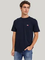 Comprar Polera Solid Con Logo Regular Fit Azul Tommy Hilfiger
