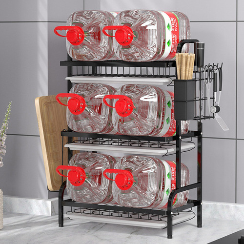 Escurridor De Platos De 3 Niveles Y Cesta De Drenaje