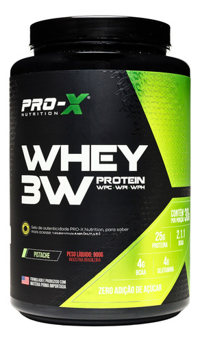 Whey Protein 3w Wpc Wpi Wph Prox 900g Sabores Sabor Pistache