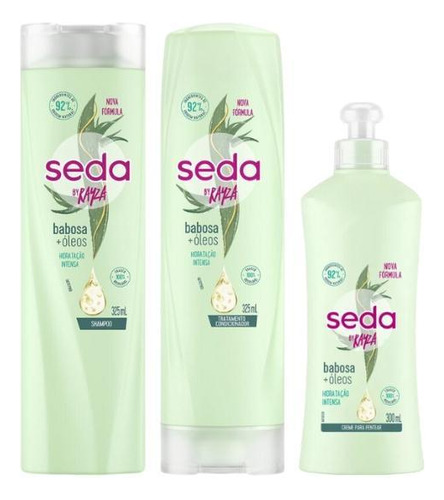 Kit Seda Babosa Oleos Shampoo+cond+creme Pentear