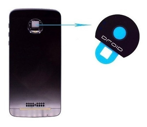 Imagen 2 de 2 de Motorola Moto Z Droid Cubierta Camara Trasera Lente Cristal