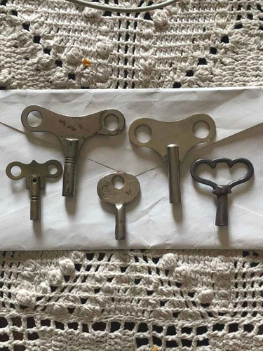 Llaves Para Reloj De Pared Antiguas X Unidad O Lote (Usado)