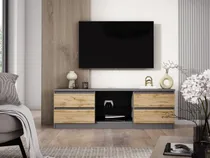 Comprar Mesa De Tv Multiusos Maxi Negro\u002Froble 4 Cajones Tu Mesita