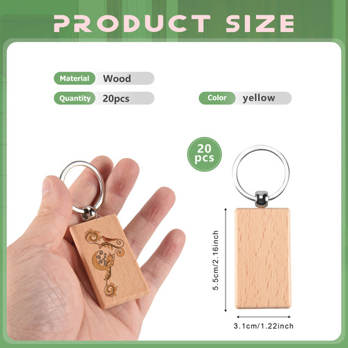 Llavero De Madera En Blanco L920 Piezas, Llaveros De Madera