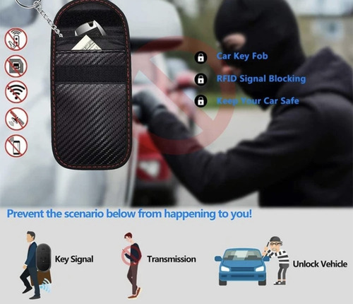 2 Fundas Porta Llaves Bloqueador De Señal Rfid Antirrobo