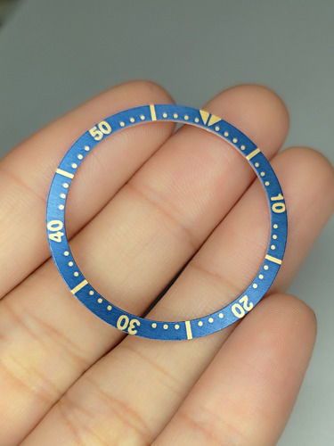 Decal Bezel Relógio Citizen C401 Azul Com Dourado