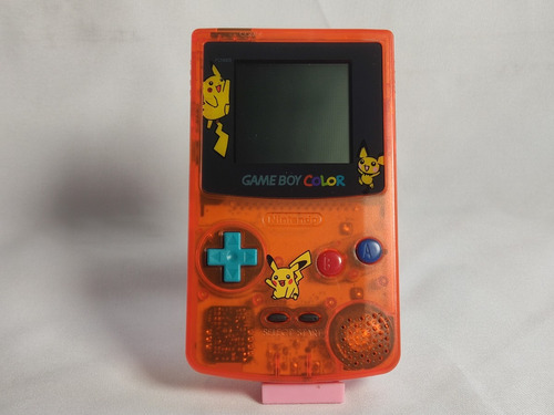 Nintendo Game Boy Color Pokemon Transparente Naranja