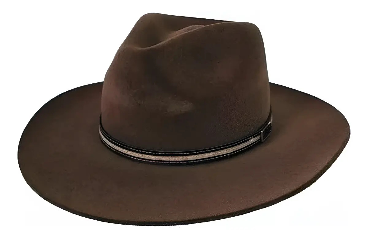 Chapéu Embaixador Marrom Social Aveludado Country Cowboy Tamanho M(56/57)