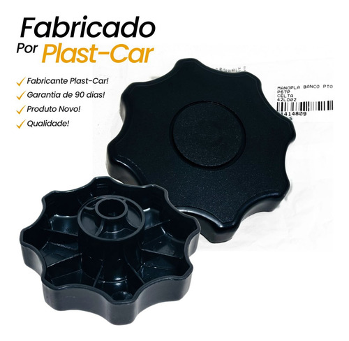 2 Manopla Reguladora Inclinação Banco Gm Celta Prisma 00/14