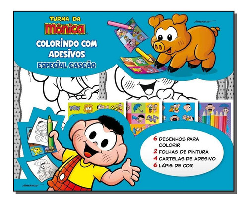 Libro Turma Da Monica Colorindo C Ades Esp Cascao De Editora