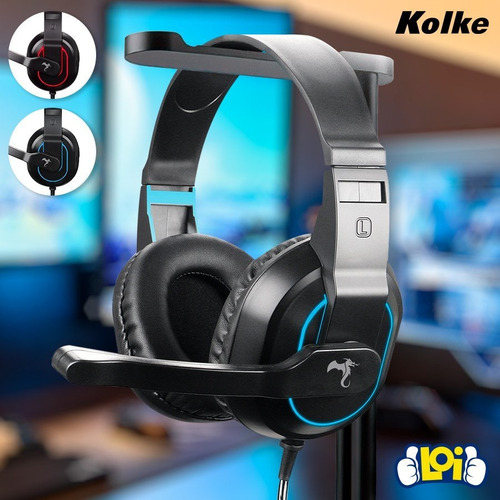 Imagen 4 de 6 de Auriculares Gamer Kolke Phoenix Luces Led Micrófono Loi