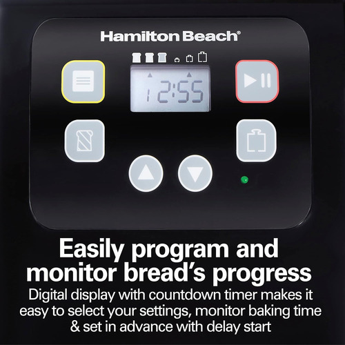 Maquina Para Hacer Pan Hamilton Beach 907 G, 12 Programas