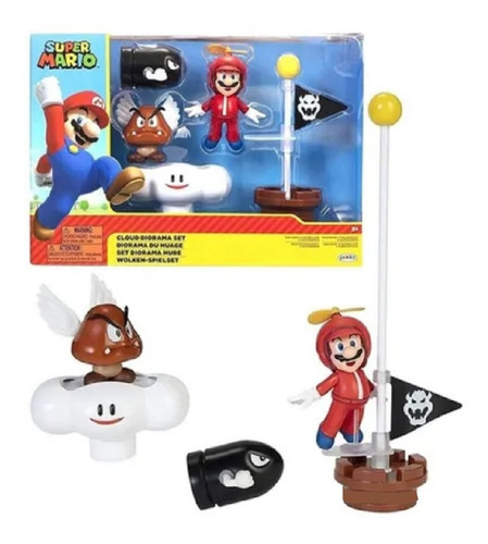 Imagen 2 de 7 de Super Mario Playset Diorama Nube Playking
