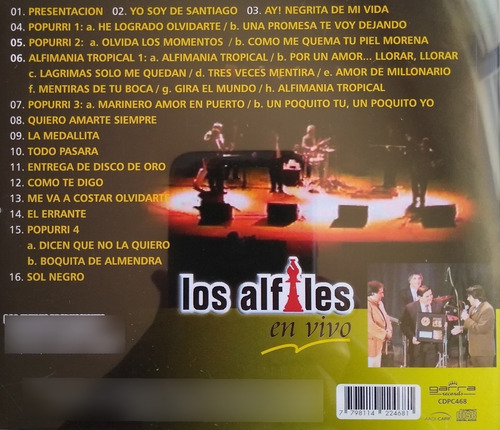 Los Alfiles Cd Nuevo En Vivo Incluye El Gran Éxito Sol Negro