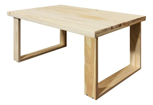 Mesa Ratona Arrime Tapa 80 Pata Rectangular Madera Moderna