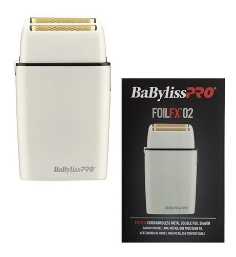 Babyliss Pro Afeitadora Shaver Blanca Doble Hoja