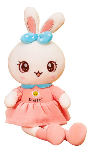 Un Bonito Conejo De Peluche Con Un Vestido Rosa De 46 Cm De