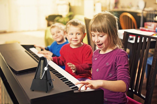 Metronomo Mecanico Para Piano Profesional, Plastico Marron
