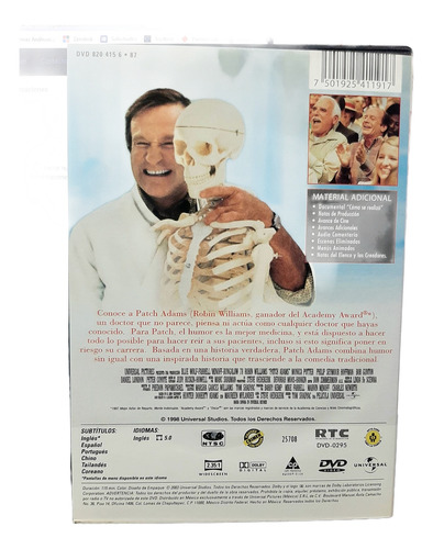 Patch Adams. Pelicula En Dvd. Robin Williams (Usado)