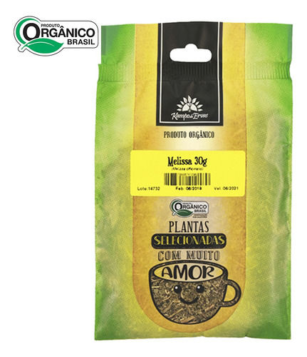 Chá De Melissa Orgânico Kampo De Ervas 30g