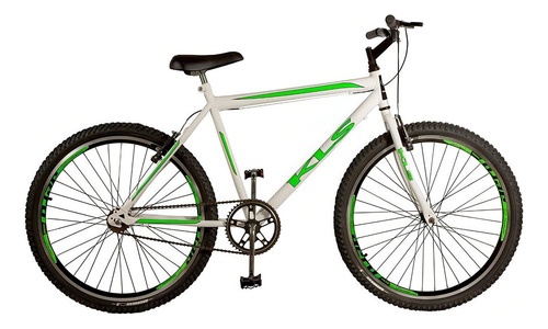 Bicicleta 26 Kls Free Gold Freio V-brake Cor Branco Com Verde