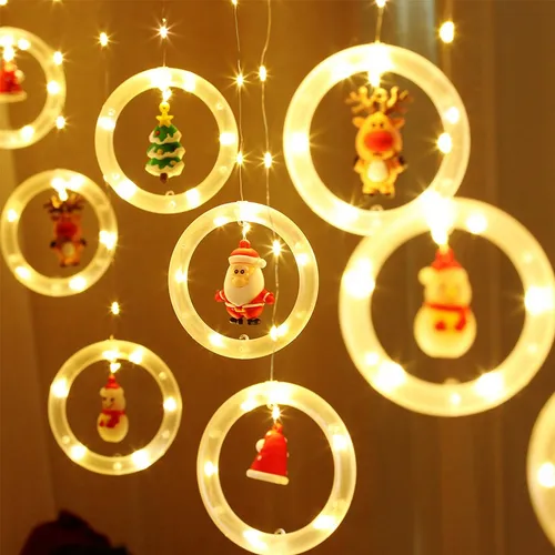 Navideñas De Ventana 3d Novedad Luces Colgantes Navidad Luce