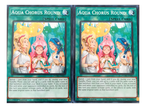 Set Aqua Chorus Round X2 Común Yu-gi-oh! Original Konami