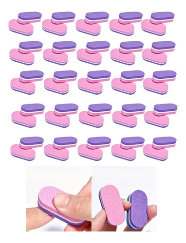 Mini Limas Y Pulidores Para Uñas, 50 Uds., Uso En Salón De
