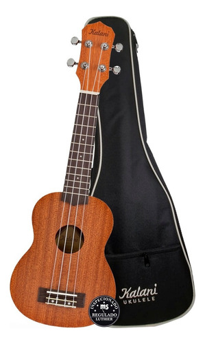 Ukulele Soprano 21 Tribes Natural Kal 220 Ss C/ Bag Kalani Cor Marrom