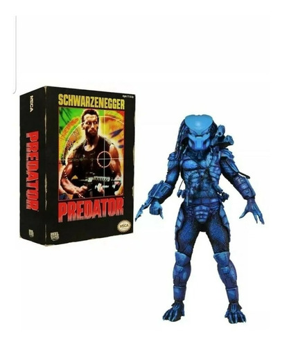 Imagen 1 de 4 de Figura Schwarzenegger Predator Azul 2014 Neca Original