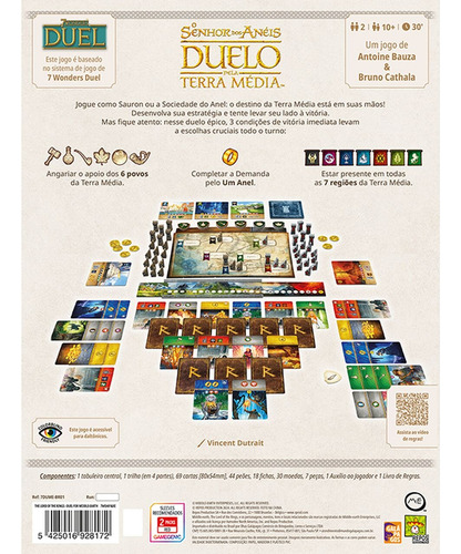 O Senhor Dos Anéis Duelo Pela Terra Média Jogo De Tabuleiro
