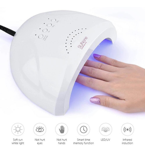 Cabina 48w Profesional Uñas Manos Pies Led Uv