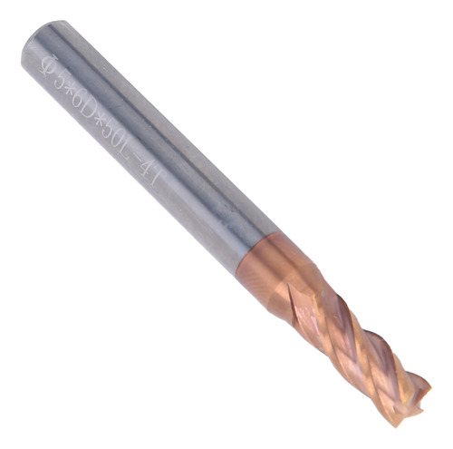 Cnc End Mill 5mm 4 Flutes Nano Coating Spiral Tungsten Steel