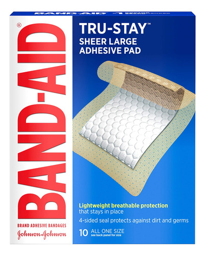 Band-aid Tru-stay - Almohadillas Adhesivas, Vendas Adhesiva.