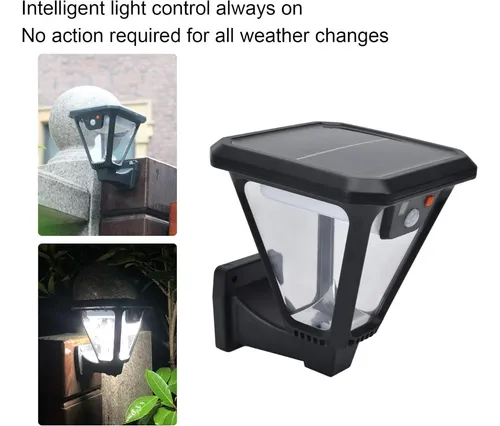 Foco Farol Led Solares Jardin O Para Pared Luz Blanco