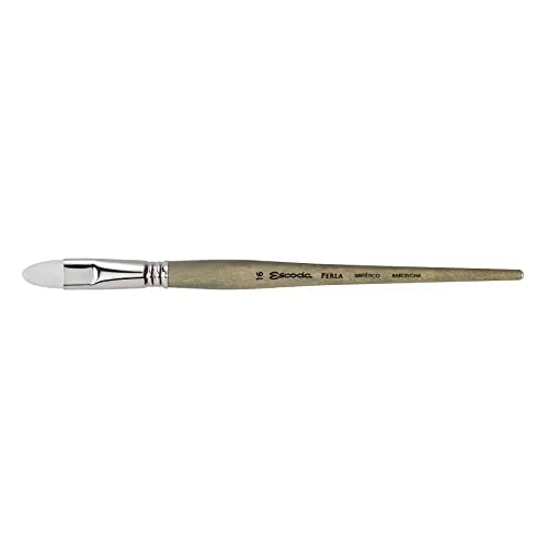 Escoda Perla Series 1532 Artist Watercolor Short Handle Paint Brush,  Bright, Size 22, Synthetic White Toray Filament