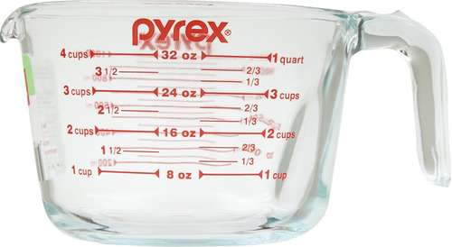 Prepware 4-cup Measuring Cup, Red Graphics, Clear