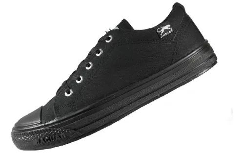 Zapatillas Jaguar Lona Negra 34 Al 45