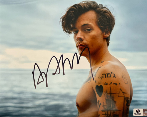 Autografo Harry Styles Foto Autografiada Con Certificado Ga (Usado)
