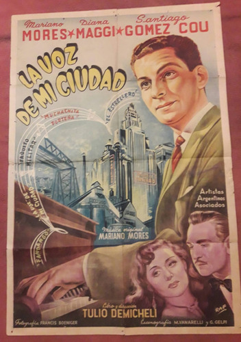 Afiche Original-la Vos De Mi Ciudad-mariano Mores-diana Magi (Usado)