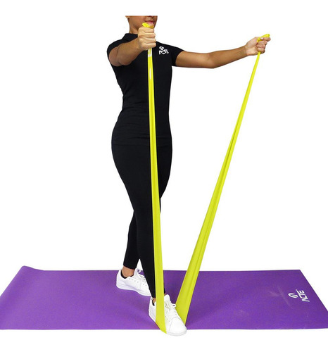 Kit Treino Fitness C/ 3 Faixas Elásticas E 3 Mini Bands Acte