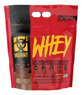 Mutant Whey 10 Lb, Whey Protein, Proteína Suero Concentrado Sabor Triple Chocolate (10 Lbs)