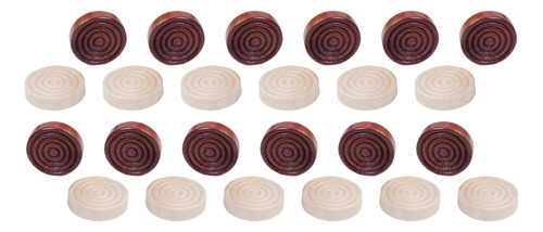 24 Piezas Redondas De Backgammon Con Canto Apilable Para