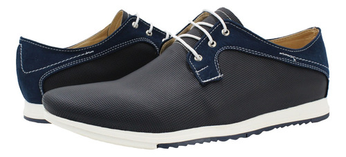 Zapato Casual Fino Oficina Azul Original Hombre Cómodo A56