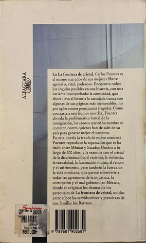 La Frontera De Cristal, Carlos Fuentes (Reacondicionado)