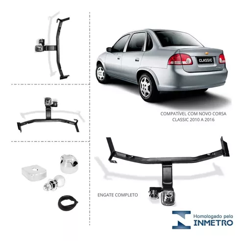 Engate Reboque Corsa Classic 95 a 2010 500Kg Inmetro - Engetran - Engate  para Reboque - Magazine Luiza