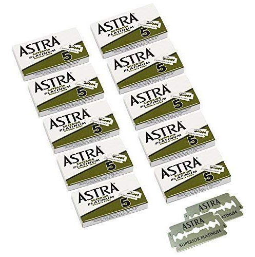 Astra Cuchillas De Afeitar De Seguridad Platinum De Doble Fi