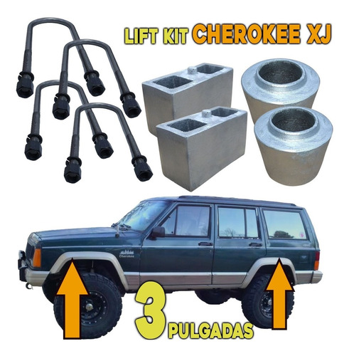 Lift Kit 3 PuLG. Aumentos Suspensión Cherokee Xj 1984 - 2001